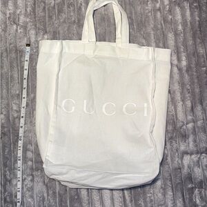 Gucci Ivory Canvas Tote
